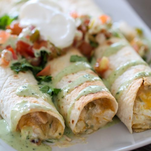 Green Chile Chicken Flautas Macro Friendly Food