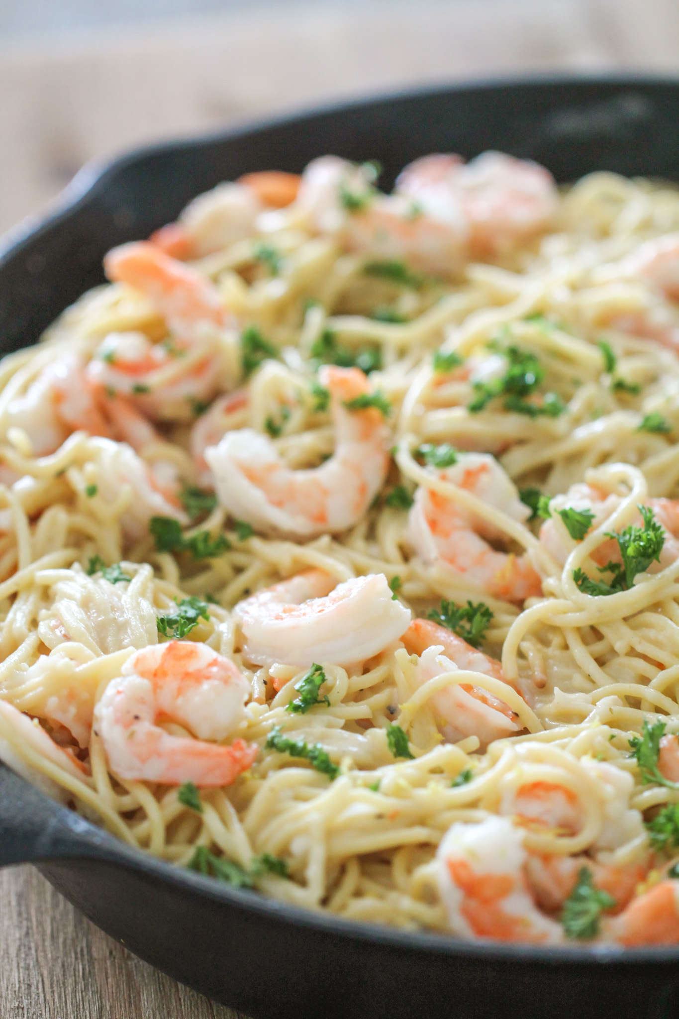 Creamy Lemon Shrimp Pasta Macro Friendly Food