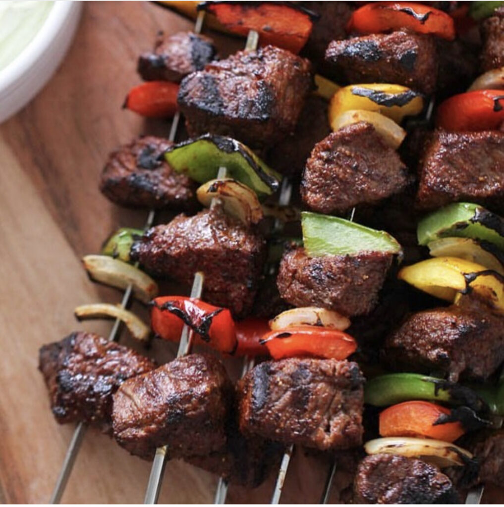 Steak Fajita Kabobs – Macro Friendly Food