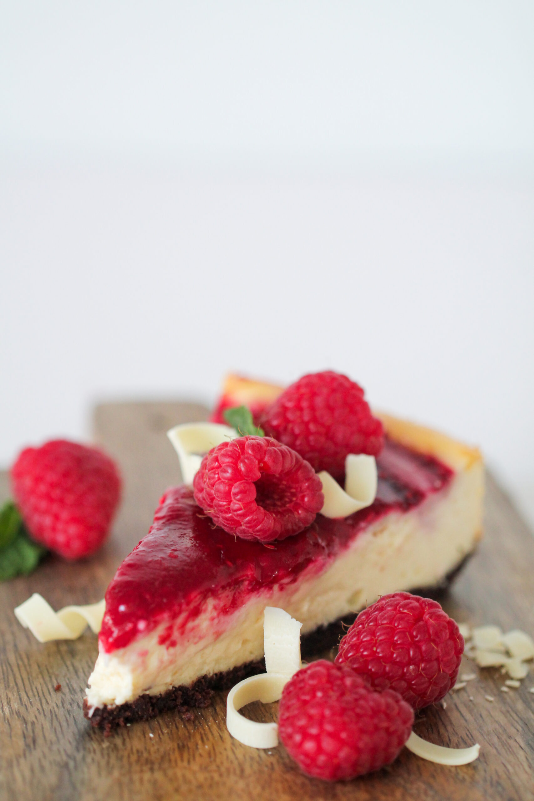 Raspberry White Chocolate Cheesecake