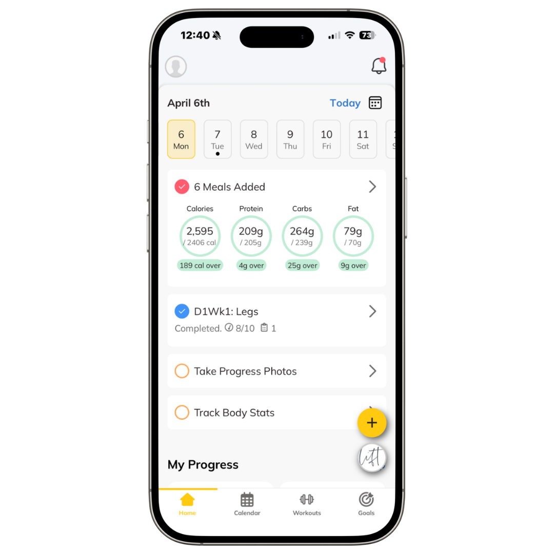 Daily Lift home dashboard