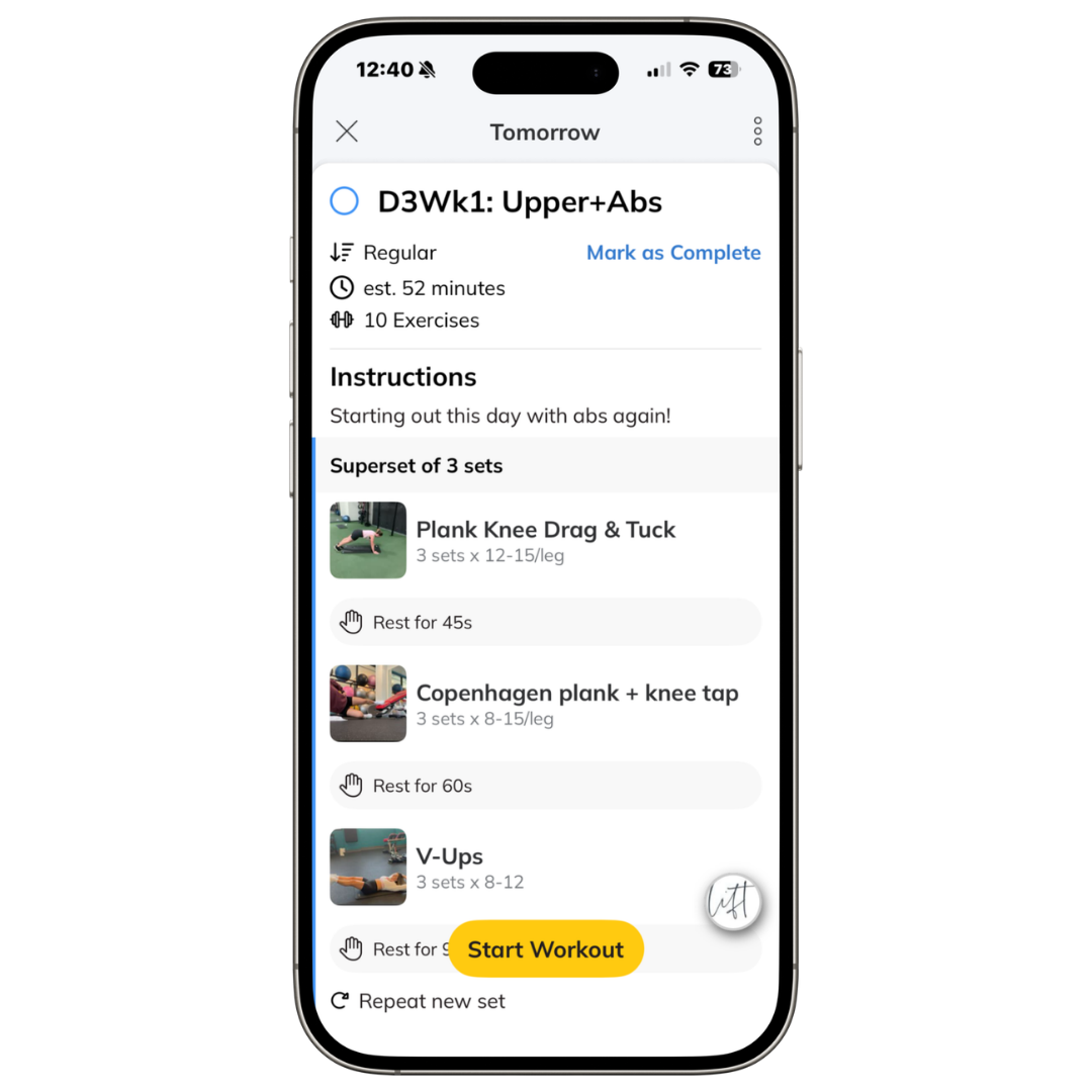 Daily Lift workout preview